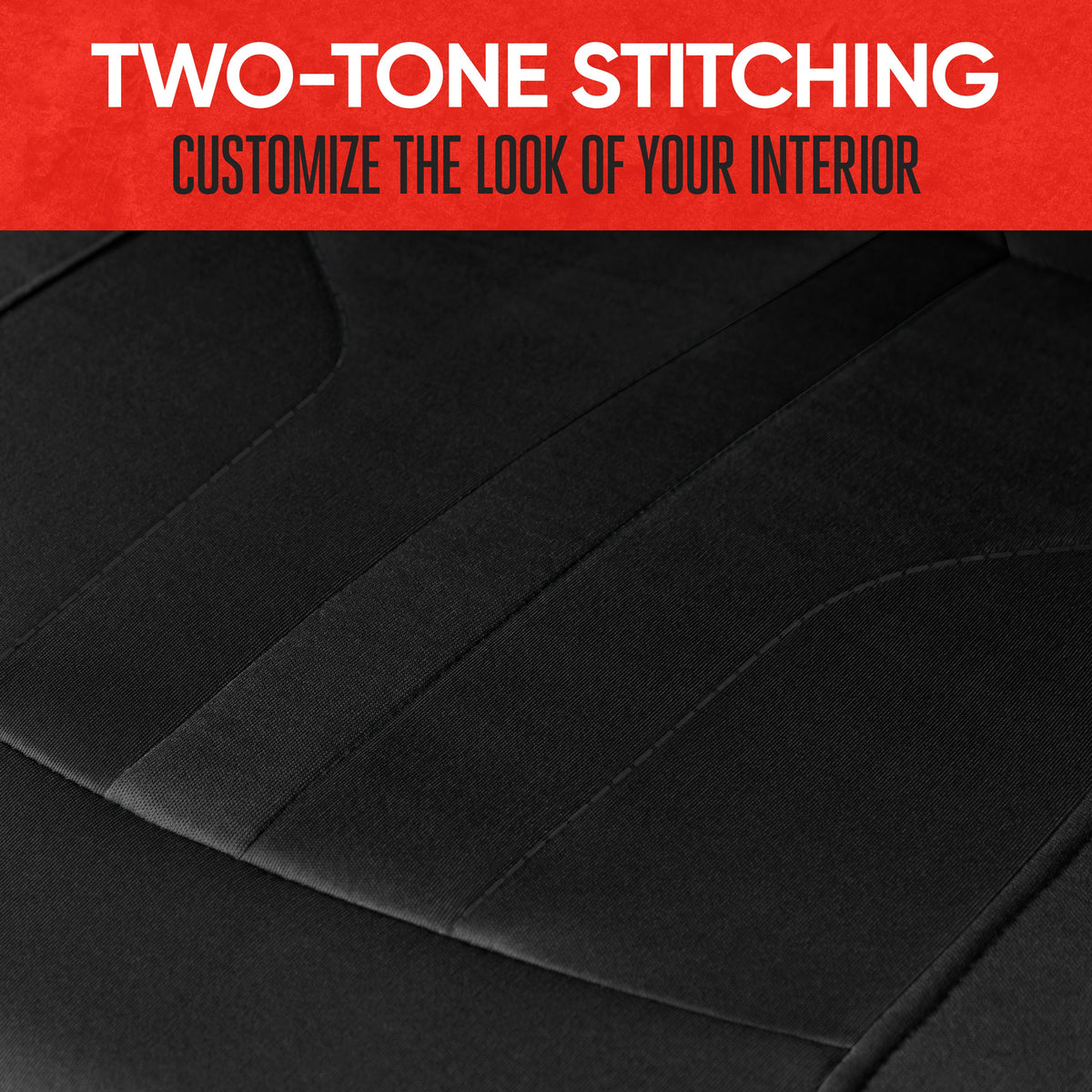 Motor Trend Black Cloth Car Seat Covers for Front Seats – Premium Automotive Bucket Seat Covers, Made for Vehicles with Removable Headrests