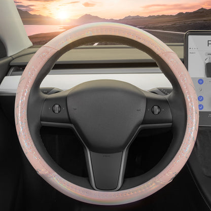 Carbella Holo Crackle Steering Wheel Cover (Fits 14.5" - 15.5")