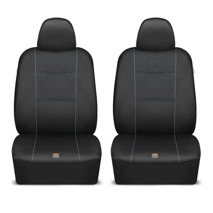 C&C Napa Leatherette 2 Front Seat Covers - Faux Leather Car Seat Protectors for Cars & Trucks - UV-Resistant, Easy to Clean, Universal Fit