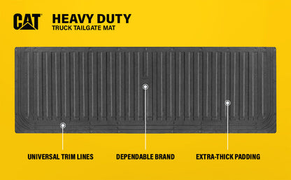 CAT Ultra Tough Trunk/Cargo/Tailgate Mat Protector - Heavy Duty, All Weather, Trim to Fit (62" x 21")