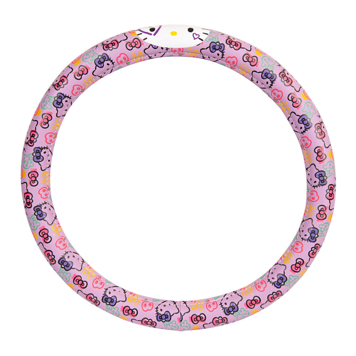 Hello Kitty Steering Wheel Cover, Official Sanrio Car Steering Wheel Cover with Universal Size 14.5 - 15, Cute Steering Wheel Cover for Women
