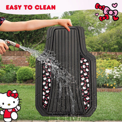 Hello Kitty Car Mats 4pc Floor Mats for Cars Trucks SUVs Kawaii Car Floor Mats for Women Men Accessories Rubber Heavy Duty Cute Non-Slip Always