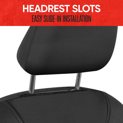 MotorTrend 2-Pack AquaShield Water-Proof Two-Tone Neoprene Front Seat Covers