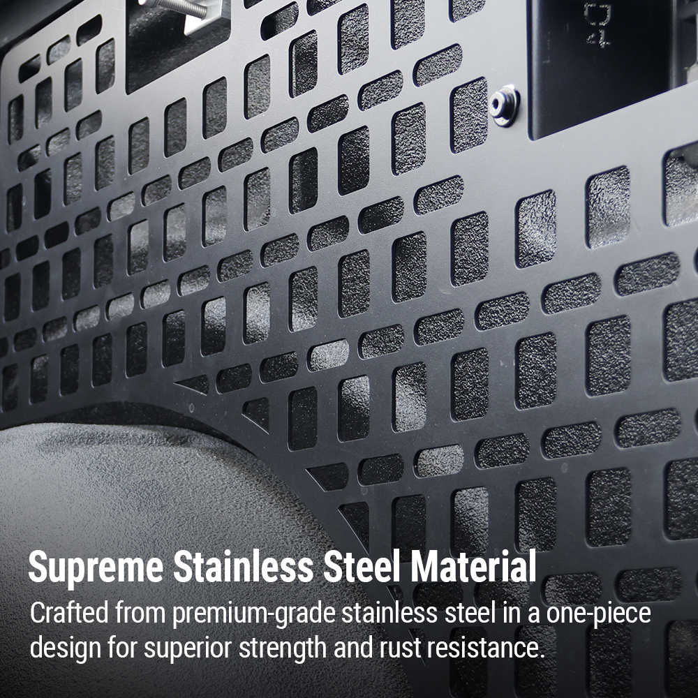 SYNETICUSA 2 pcs Ford F-150 Stainless Steel Bedside Mounting Molle Panels