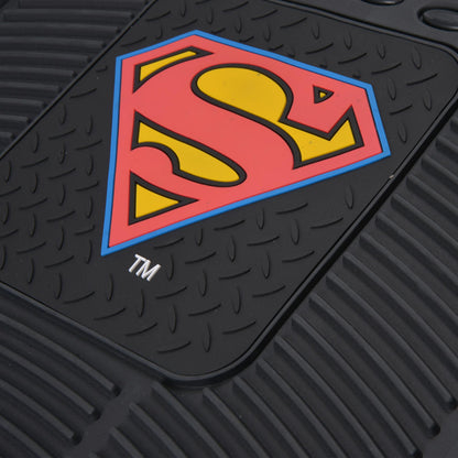 BDK Armored Super Hero Car Floor Mats - Officially Licensed DC Comics - All Weather Heavy Duty Auto Interior Liners for Car Truck Van SUV