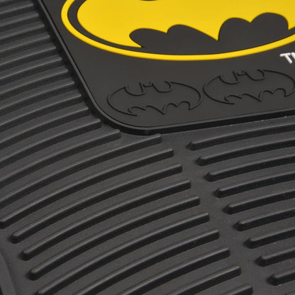 BDK Armored Super Hero Car Floor Mats - Officially Licensed DC Comics - All Weather Heavy Duty Auto Interior Liners for Car Truck Van SUV