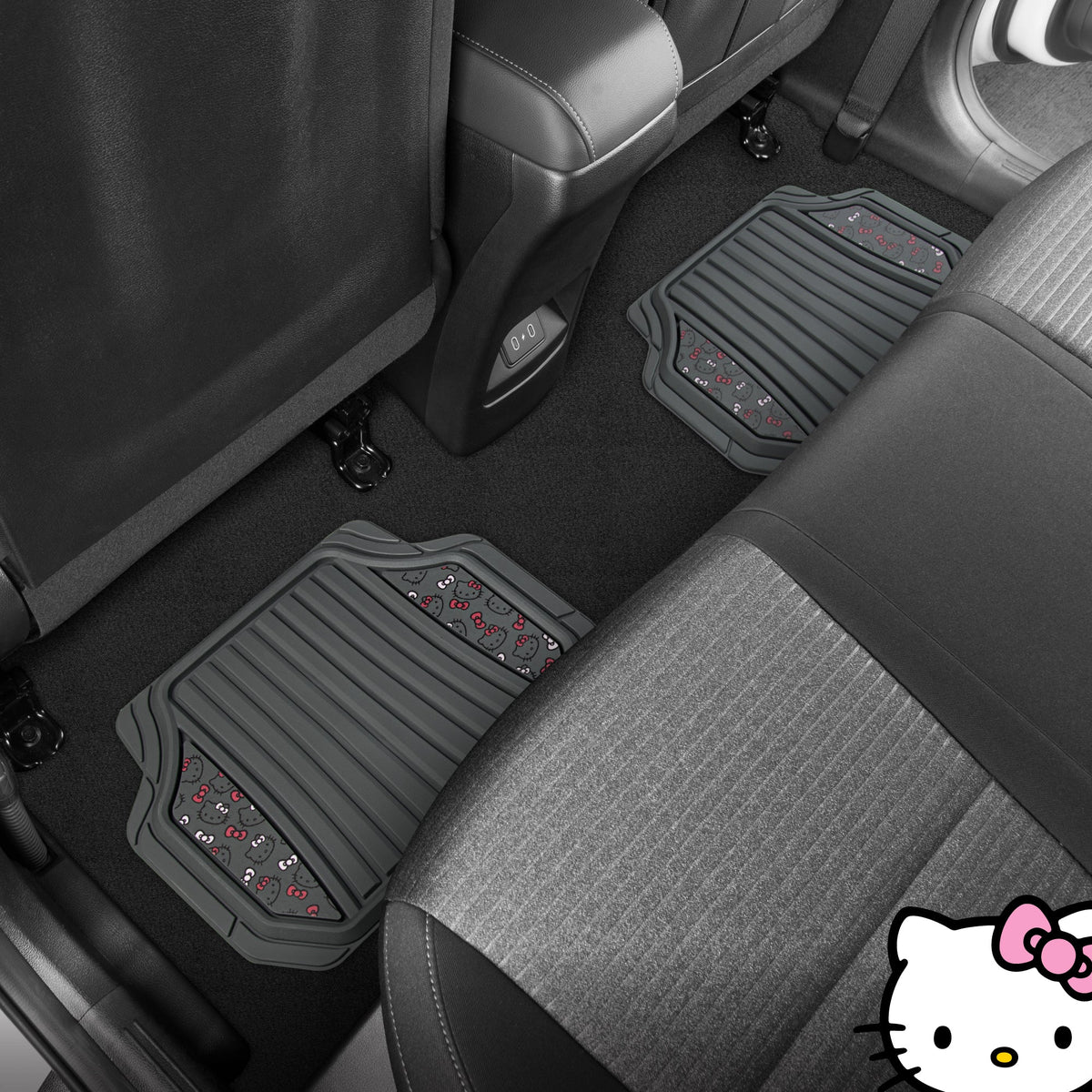 Hello Kitty Car Mats 4pc Floor Mats for Cars Trucks SUVs Kawaii Car Floor Mats for Women Men Accessories Rubber Heavy Duty Cute Non-Slip Always