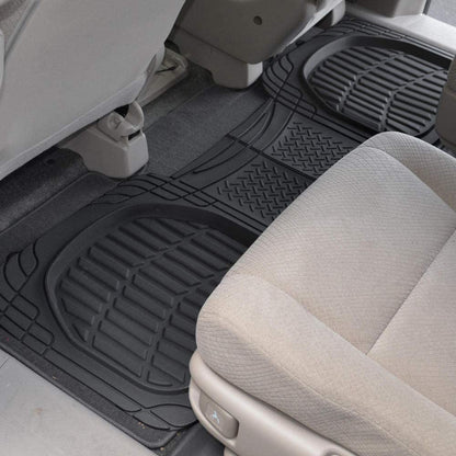 MotorTrend PRO920 Deep Dish Rear Floor Mats - Heavy Duty, All Weather, Trim to Fit