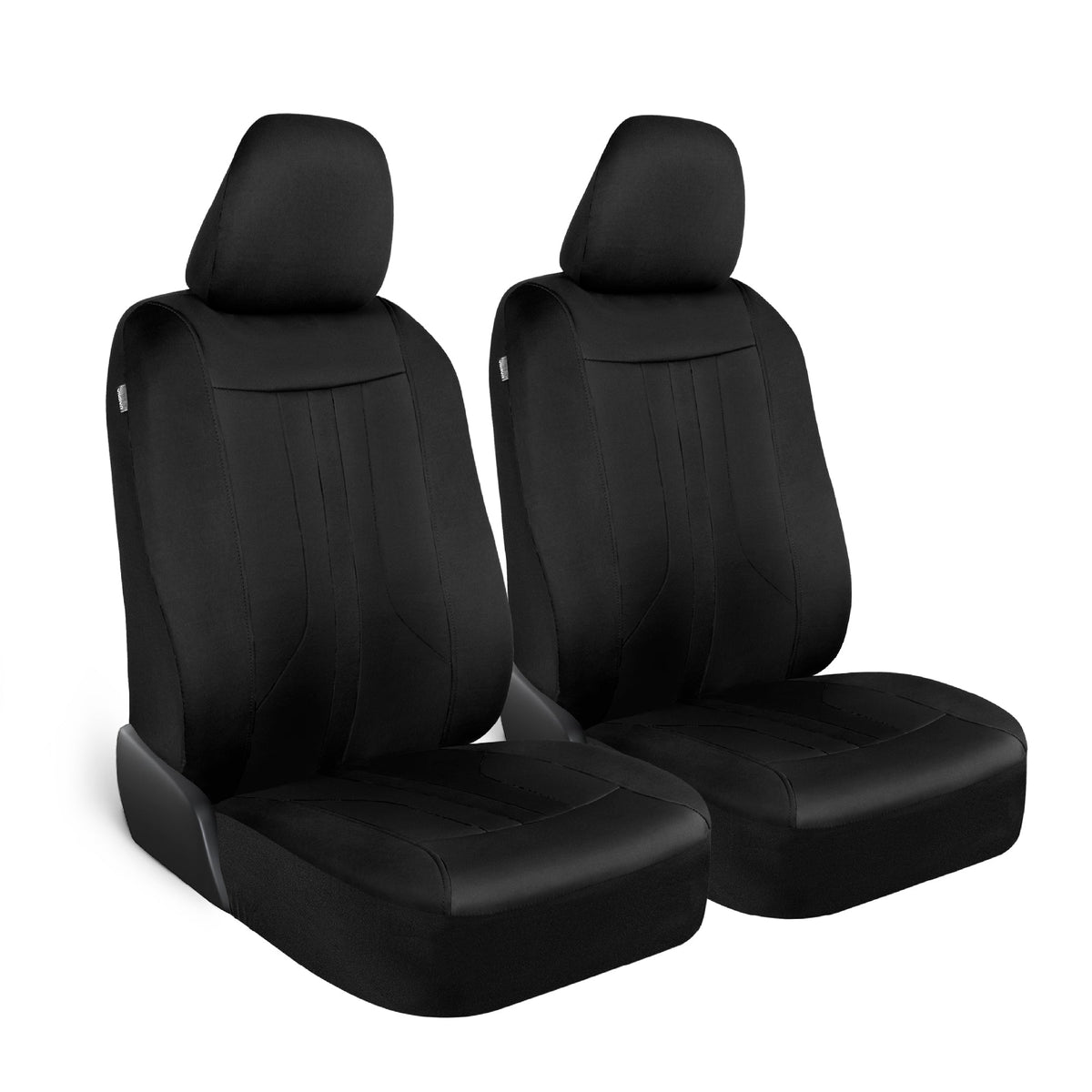 Motor Trend Black Cloth Car Seat Covers for Front Seats – Premium Automotive Bucket Seat Covers, Made for Vehicles with Removable Headrests