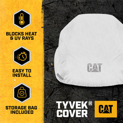 CAT Ultimate Tyvek Vehicle Cover for Cars, SUVS, Trucks, Vans - All Weather, Breathable XL (210" x 67" x 80")