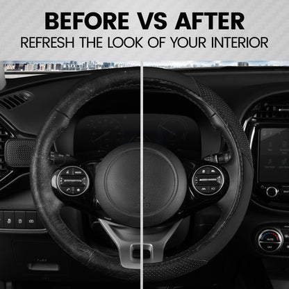 BDK SootheGrip MassageTouch Steering Wheel Cover (Fits 14.5" - 15.5")