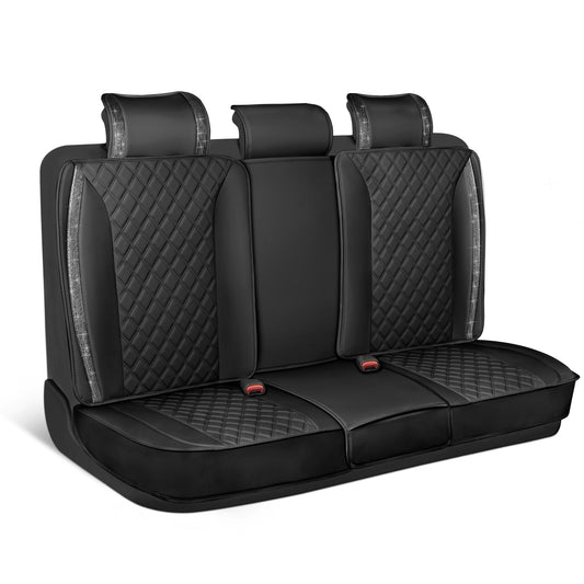 Product image: Carbella 7-Piece BlingStitch Rear Seat Covers - Clear | JiangCarGear