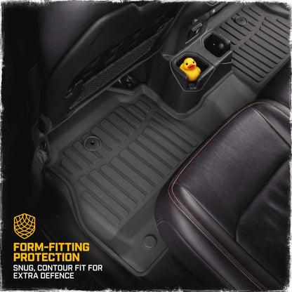 Cat® JustFit™ 3D Floor Mats for Jeep Gladiator (JL) 2020-2026, All Weather Custom Fit Jeep Gladiator Floor Liners with Extended Coverage Design