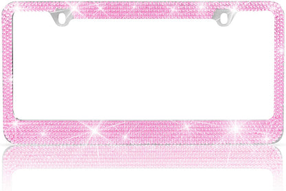 BDK Heavy Duty Rust-Proof Stainless-Steel Metal Plated License Plate Frame Universal Size for Car Truck SUV