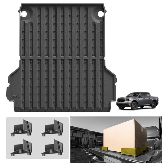 3W Ford Maverick Gas & Hybrid 2022-2026 Custom Truck Bed Mat (Fits Drop-in Bedliner Only) Thorex™ All-Weather Protection