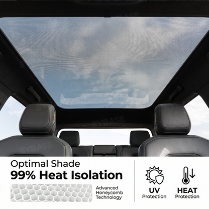 EVBASE Panoramic Glass Roof Sunshade for Rivian R2 Sunroof Shade UV Protection & Heat Insulation