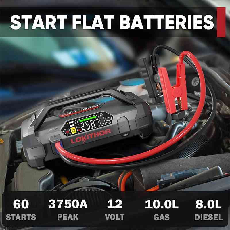 LOKITHOR JA401 Jump Starter 3750A + 100W Charge + EVA Case