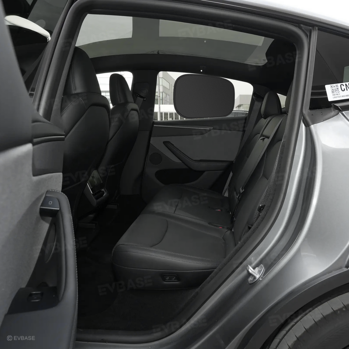 EVBASE Model Y Juniper Front & Rear Side Window Shades Static Cling Window Sunshade UV Protection & Heat Reduction for Tesla