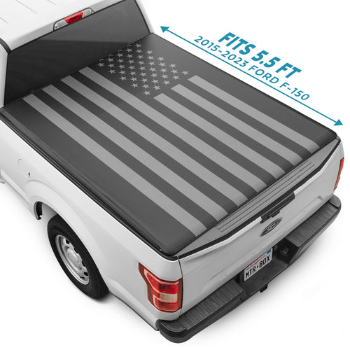 MotorBox Soft Roll-Up Truck Tonneau Cover for 1999-2016 or 2017-2024 Ford F-250 Super Duty/F-350 with 6.75 ft Bed Length, All-Weather Retractable