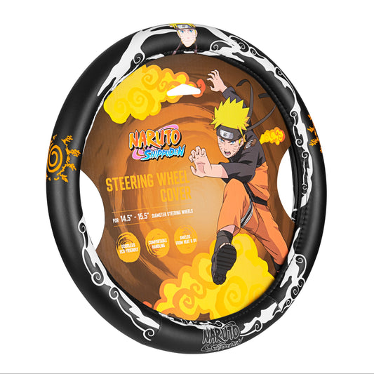 Naruto Shippuden Car Steering Wheel Cover, 15 Inch Anime Steering Wheel Cover, Cushioned Soft Comfortable Cover Anime Car Accessories for Men