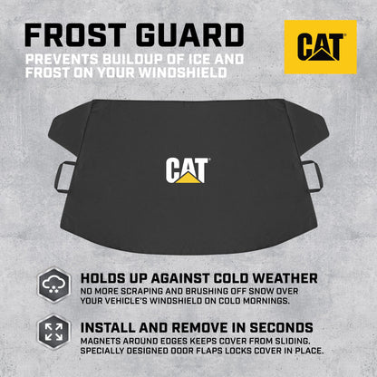 Cat® Windshield Snow Cover, Toughest Car Frost Protector for Ice & Sleet, Weatherproof for Winter, Includes Anti-Theft Straps, Freeze Protector