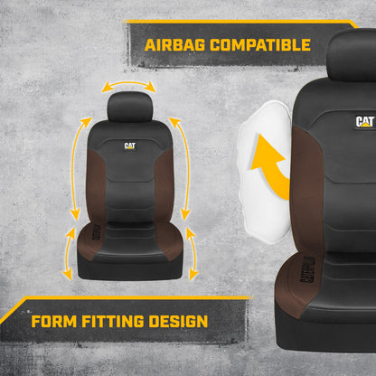 Cat® Flexfit™ Automotive Seat Covers for Cars Trucks and SUVs (Set of 2) - Car Seat Covers for Front Seats, Truck Seat Protectors , Auto Interior