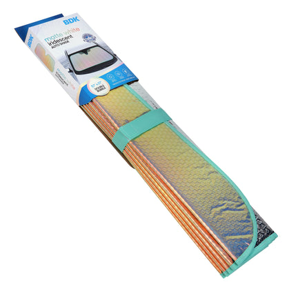BDK Iridescent Mermaid, Hologram Foil, Chameleon Front Windshield Sun Shade, Double Bubble Accordion Folding Auto Sunshade for Car Truck SUV 58 x