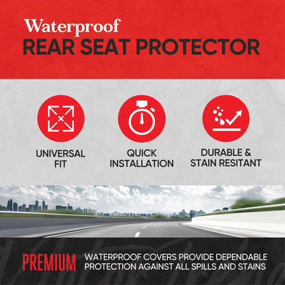 MotorTrend AquaShield Water-Proof Neoprene Rear Seat Covers