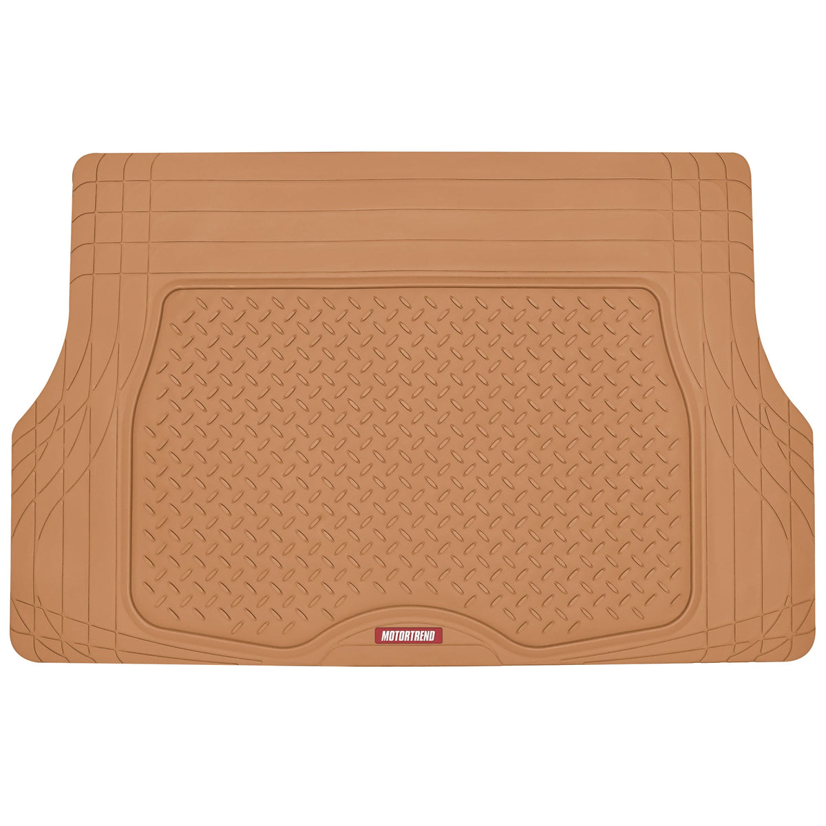 MotorTrend Utility Trunk/Cargo Liner Mat - Heavy Duty, All Weather, Trim to Fit - Beige