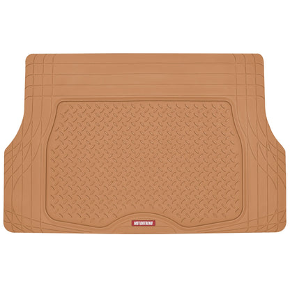 MotorTrend Utility Trunk/Cargo Liner Mat - Heavy Duty, All Weather, Trim to Fit - Beige