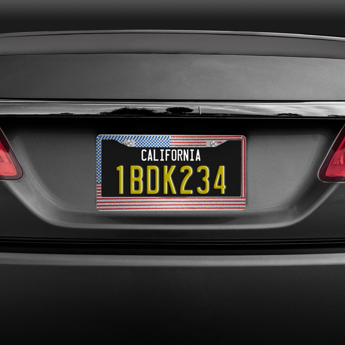 BDK Heavy Duty Rust-Proof Stainless-Steel Metal Plated License Plate Frame Universal Size for Car Truck SUV