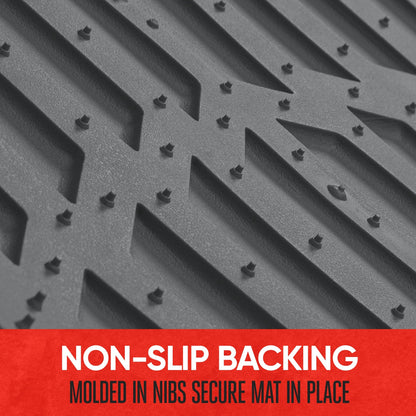 MotorTrend 4-Piece FlexTough Tortoise Front Floor Mats and Rear Floor Mats