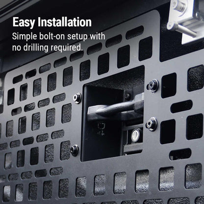 SYNETICUSA 2 pcs Ford F-150 Stainless Steel Bedside Mounting Molle Panels