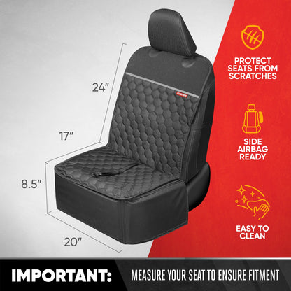 Motor Trend Dog Car Seat - 2 in 1 Waterproof Foldable Bucket Style Truck Dog Booster for Medium Size and Small Dogs – Pet Car Protector & Pet