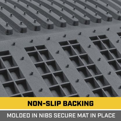 CAT 3-Piece ToughLiner Front Floor Mats and Rear Floor Mats - Heavy Duty, All Weather, Trim to Fit