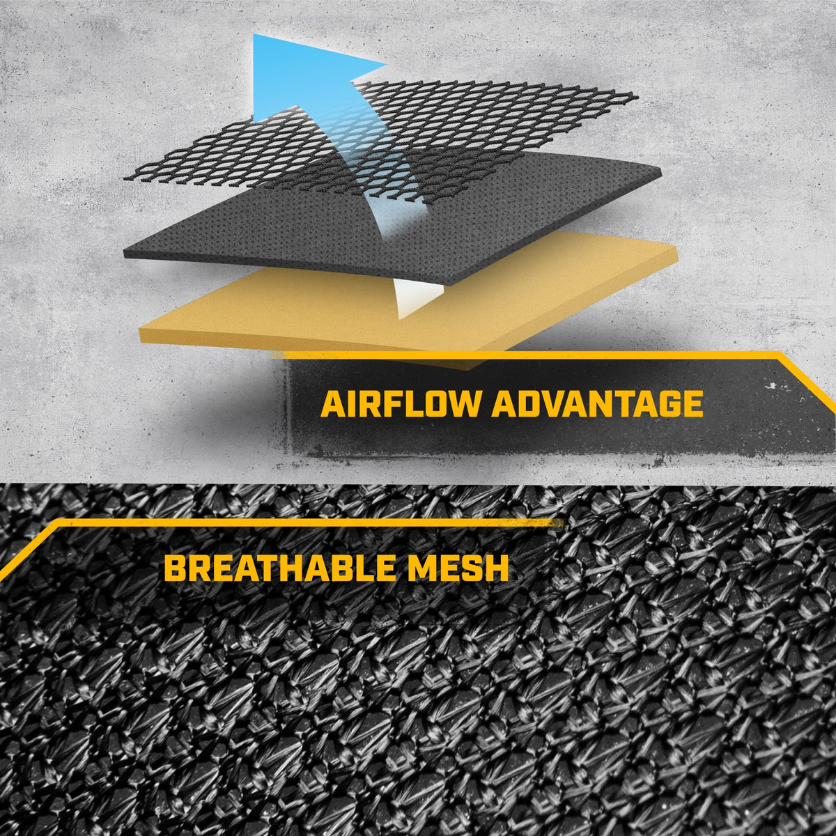 Caterpillar AeroMesh Black Seat Covers for Trucks, Car, & SUV - Front Truck Seat Cover Protector - Breathable Mesh Universal Fit Car Seat Covers