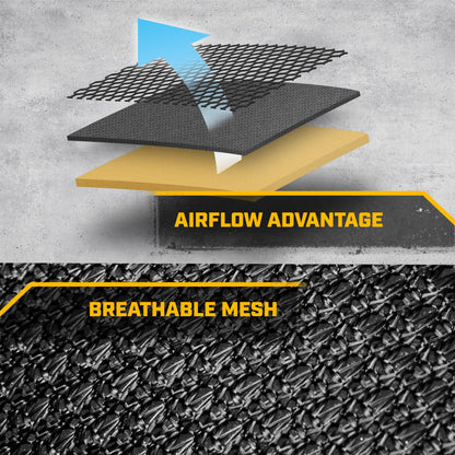 Caterpillar AeroMesh Black Seat Covers for Trucks, Car, & SUV - Front Truck Seat Cover Protector - Breathable Mesh Universal Fit Car Seat Covers