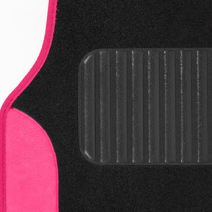 BDK 4-Piece Two-Tone Carpet Front Floor Mats and Rear Floor Mats with Heel Pad