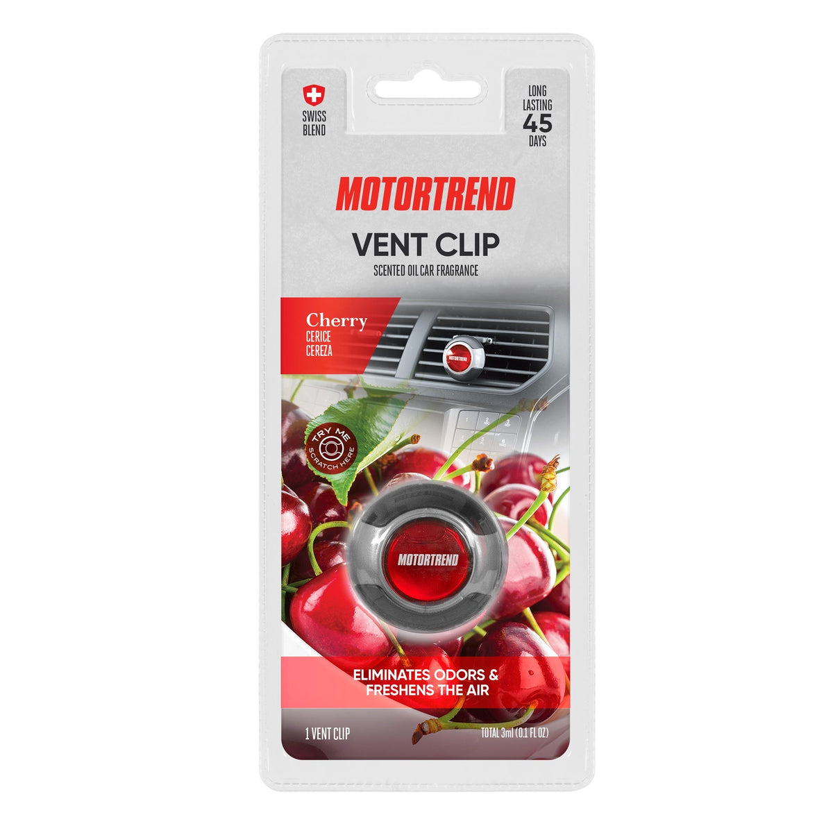 Motor Trend AF-301 (2 Count) Car Air Freshener Vent Clip for Car Truck Van SUV, Home & Kitchen, Long Lasting Odor Eliminator, Scented Oil