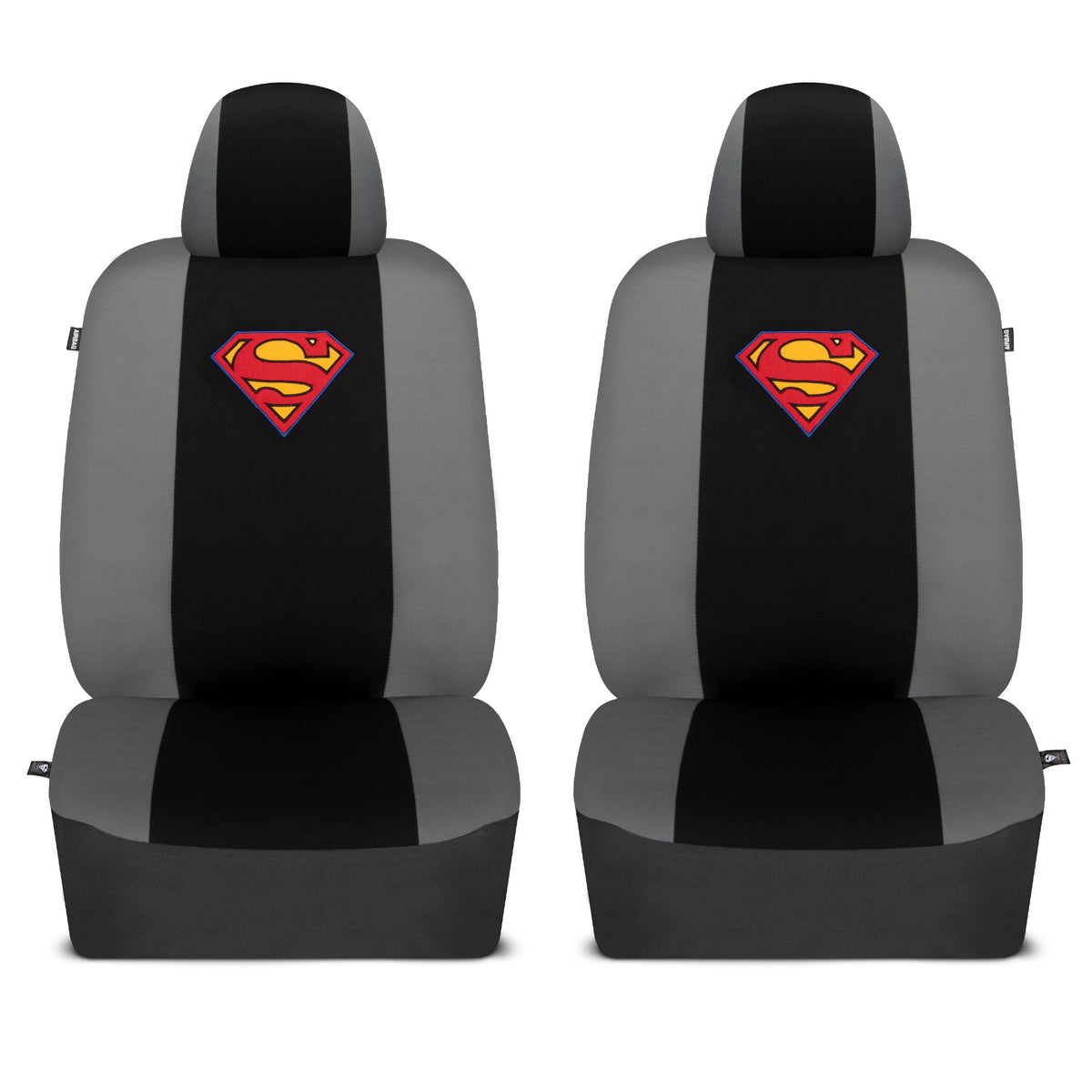 Warner Bros DC Comics 9-Piece Superman Logo PolyCloth Front Seat Covers and Rear Seat Covers