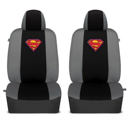 Warner Bros DC Comics 9-Piece Superman Logo PolyCloth Front Seat Covers and Rear Seat Covers