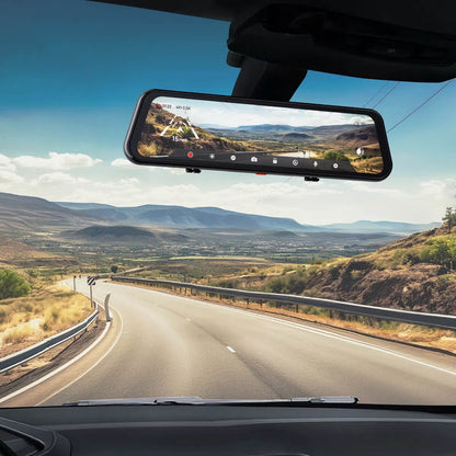 WOLFBOX G900Pro 12MP WiFi Touch Screen Smart Rear View Mirror Dash Cam