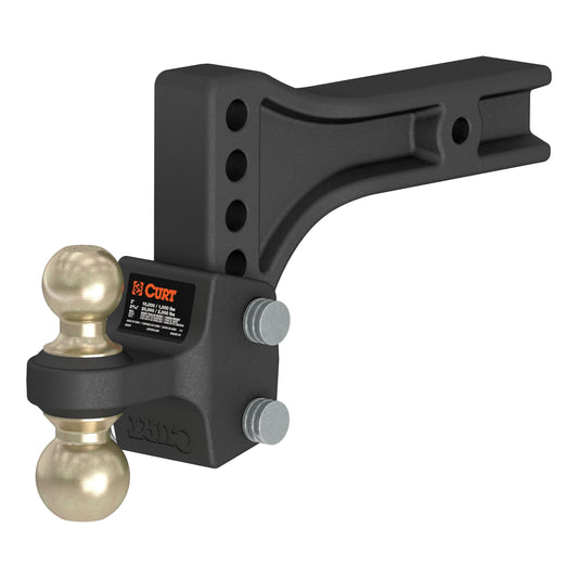 CURT HD Adjustable Trailer Hitch Ball Mount with Dual Ball, 2-1/2" Shank, 20K