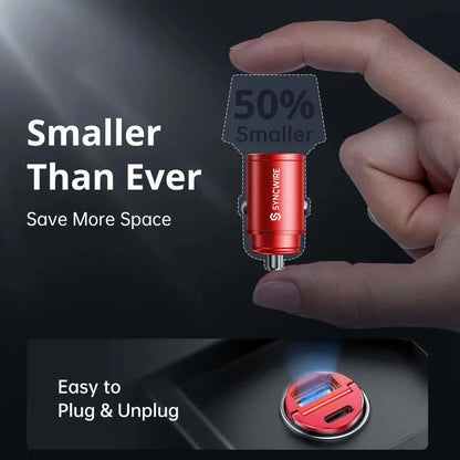 Syncwire 45W Mini Car Phone Charging Adapter Super Fast (USB A+USB C)