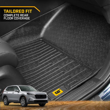 CAT® JustFit™ 3D Custom Fit Floor Mats for Honda CRV 2023, 2026 - Heavy Duty Floor Liner Protection Laser Measured, Honda CRV Accessories, Car Liner