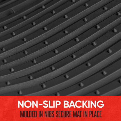 MotorTrend 4-Piece FlexTough Performance Deep Channel Front Floor Mats, Rear Floor Mat, and Trunk/Cargo Mat - Heavy Duty, All Weather, Trim to Fit