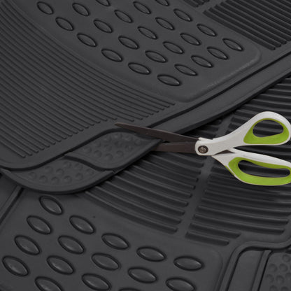 BDK 4-Piece Cushioned Grip Pad Front Floor Mats and Rear Floor Mats - Heavy Duty, All Weather, Trim to Fit