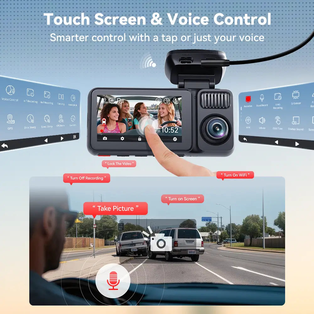 REDTIGER F17 Plus 4-Channel 2.7K Dash Cam with Sony STARVIS 2 & Wi‑Fi