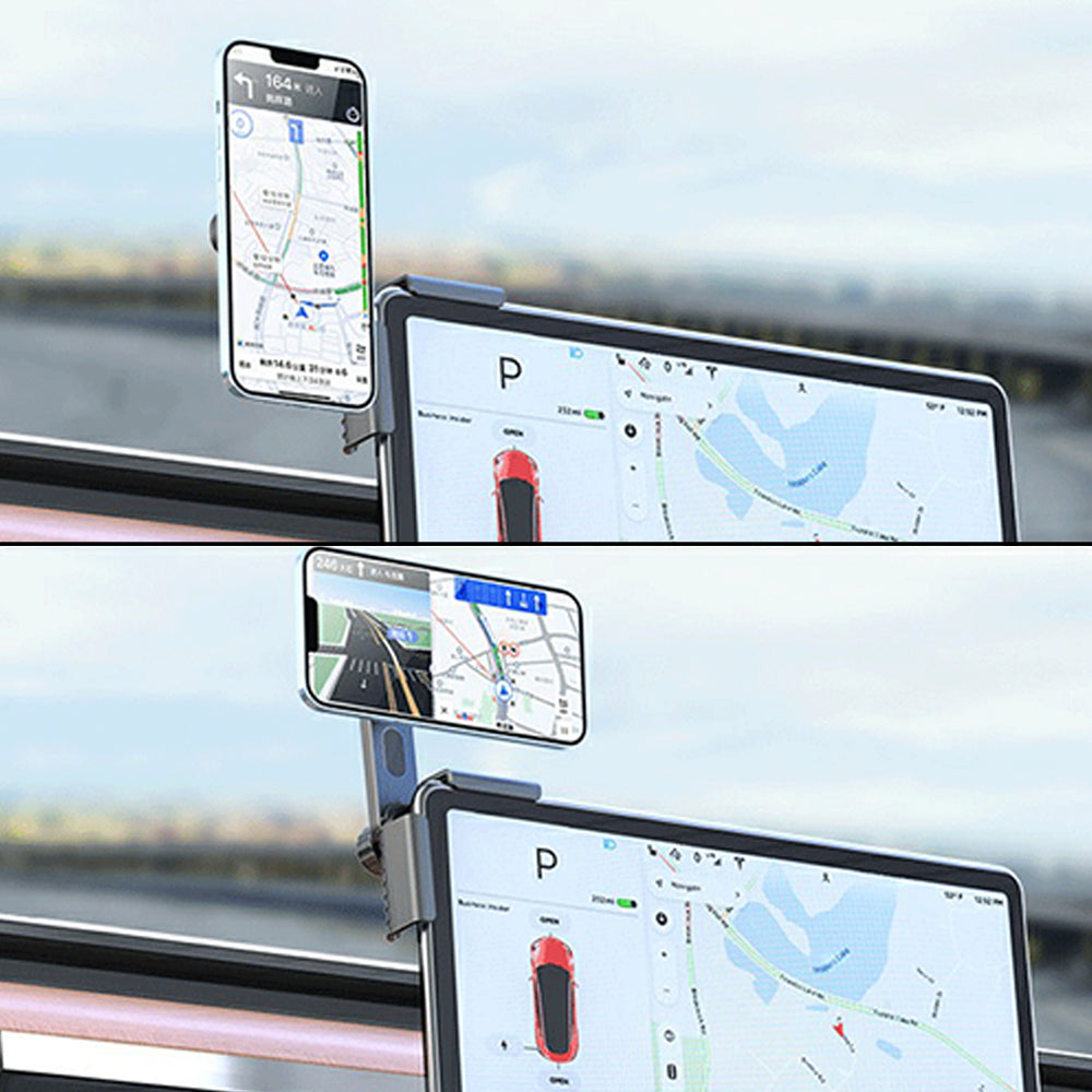 EVBASE-Premium EV&Tesla Accessories Model Y L Phone Mount Strongest Magnet Power Megasafe Car Mount Foldable Hidden Phone