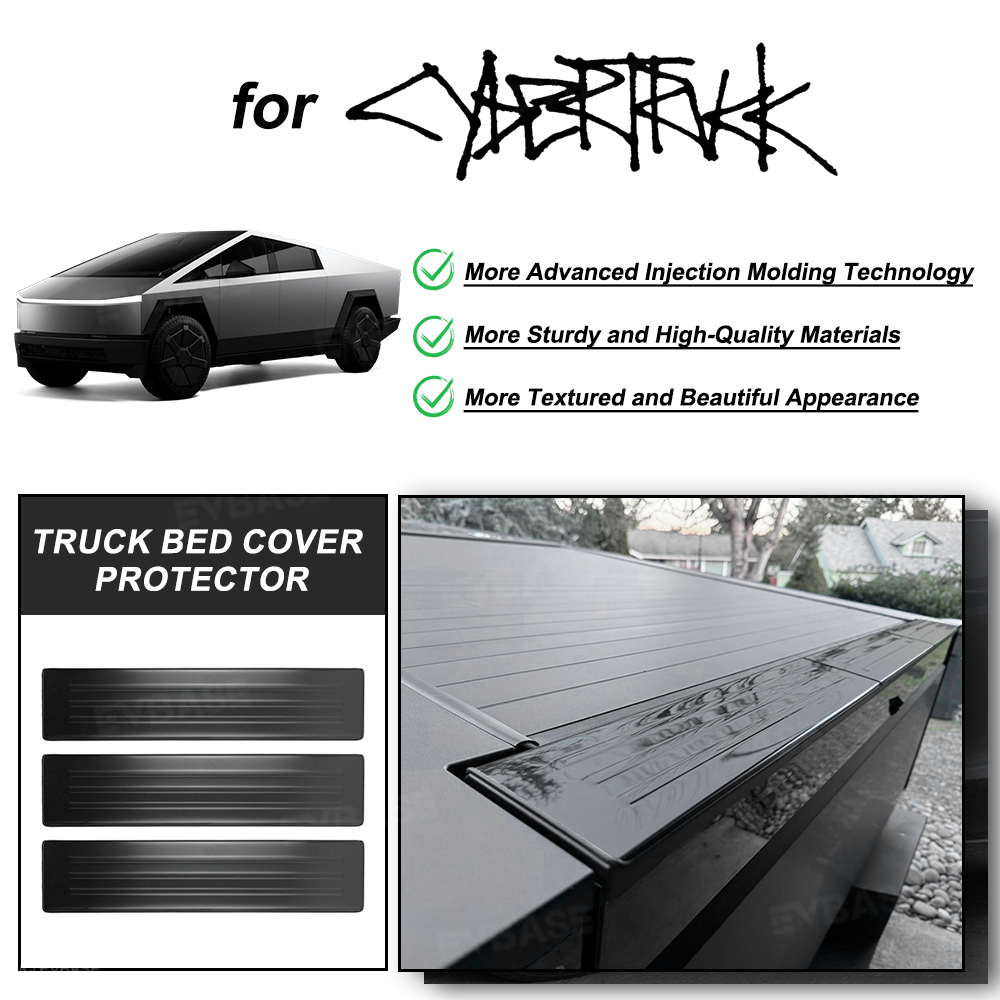 EVBASE Cybertruck Rear Bumper Tailgate Protector Stainless Steel Tailgate Top Cover Rear Bumper Guard Step Plates for Tesla